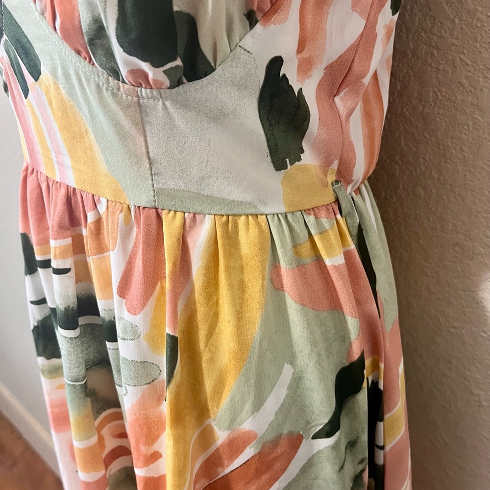 Simplee Apparel Colorful Abstract Midi Dress - Picture 5 of 11
